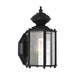Classico One Light Outdoor Wall Lantern in Black