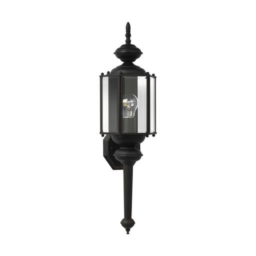 Classico One Light Outdoor Wall Lantern in Black