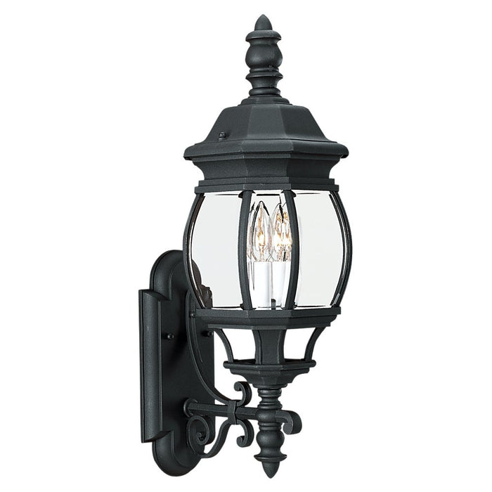 Wynfield Two Light Outdoor Wall Lantern in Black