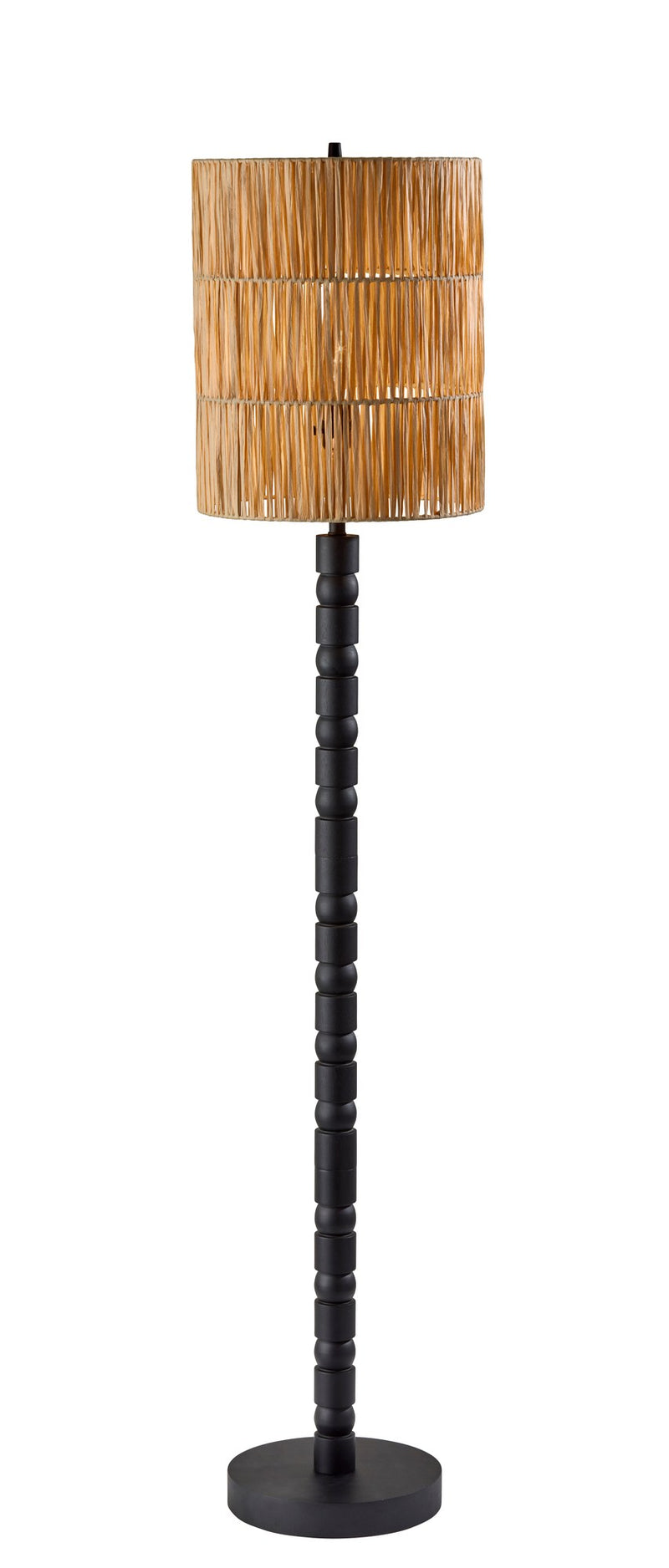 Norfolk Floor Lamp in Black Wood