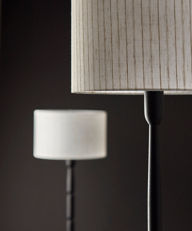 Nigel Floor Lamp in Black Wood