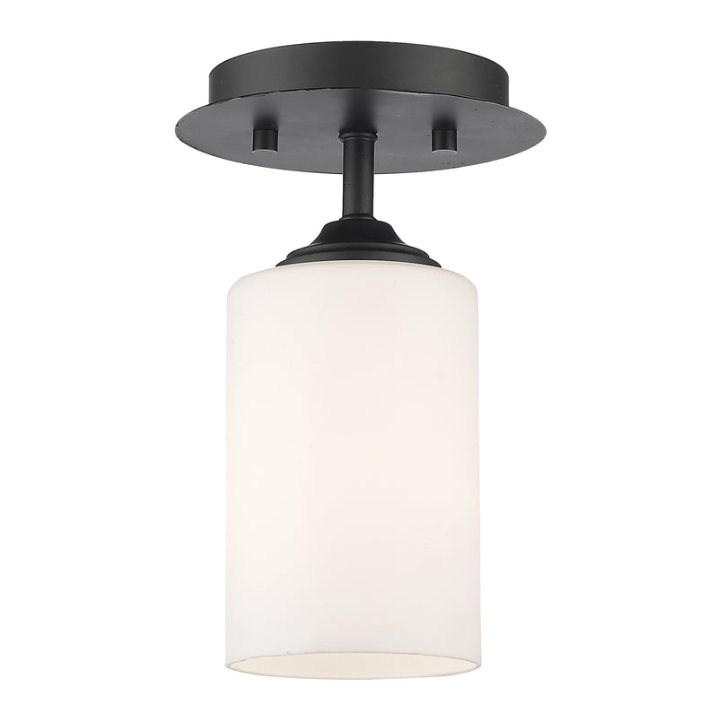 Bordeaux 1 Light 5.5" Flush Mount in Bronze