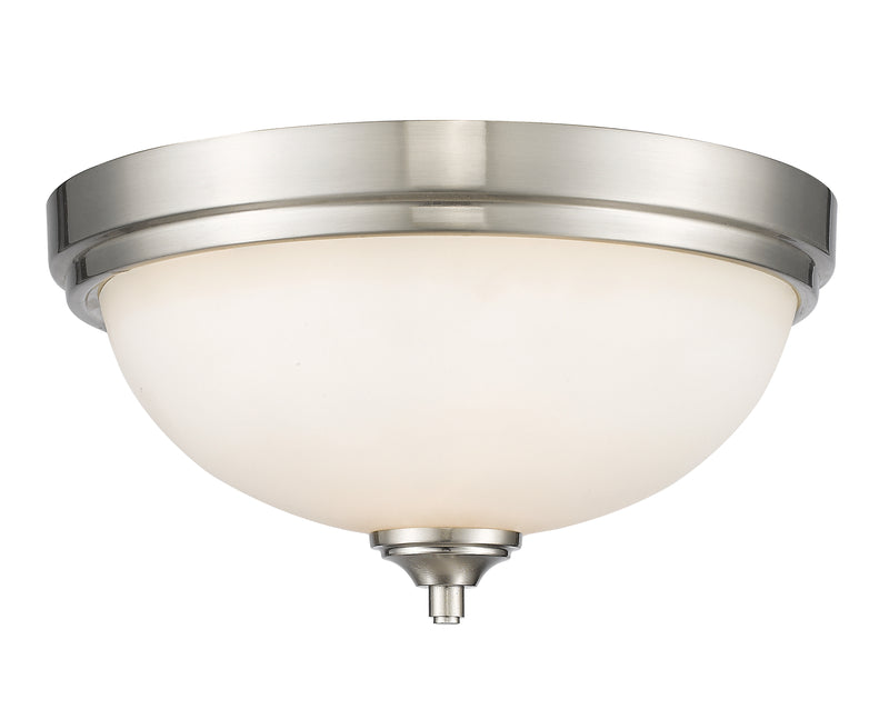 Bordeaux 2 Light 13" Flush Mount in Brushed Nickel