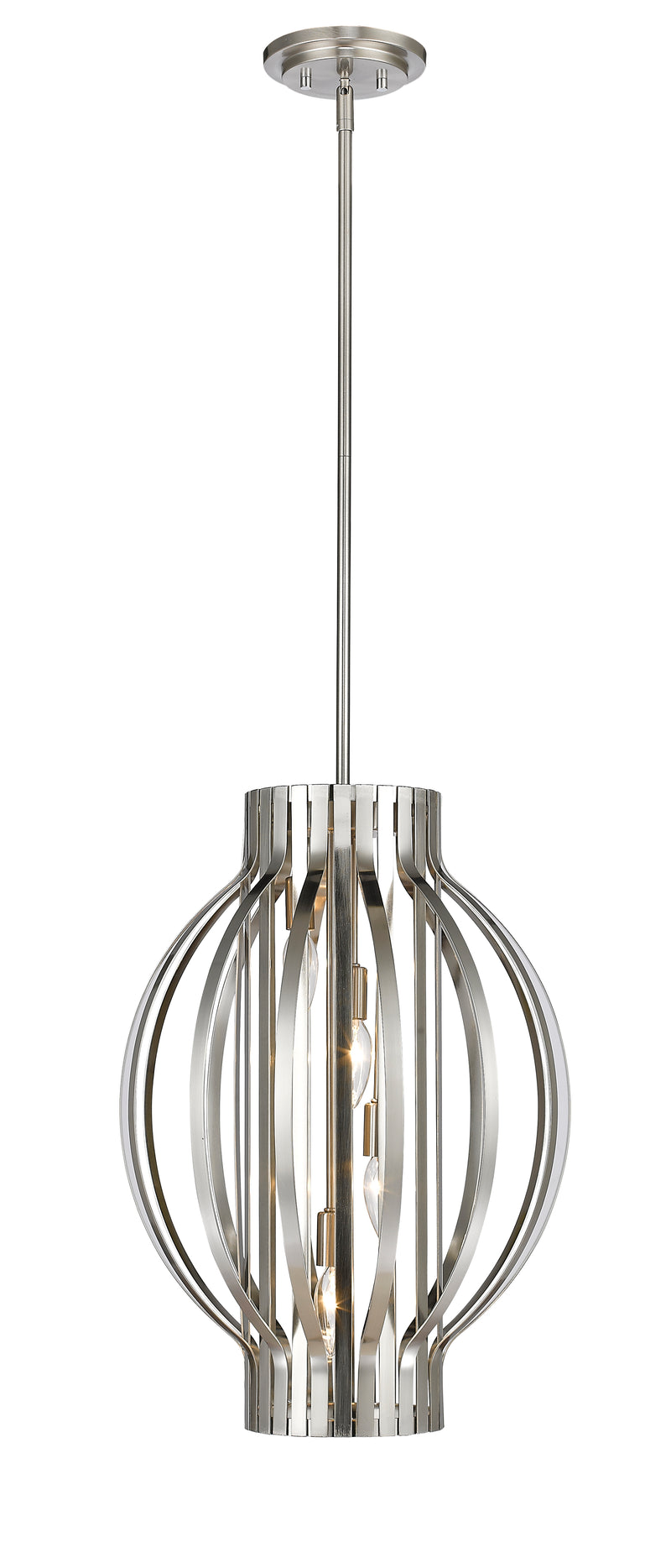 Moundou 4 Light 16" Pendant in Brushed Nickel