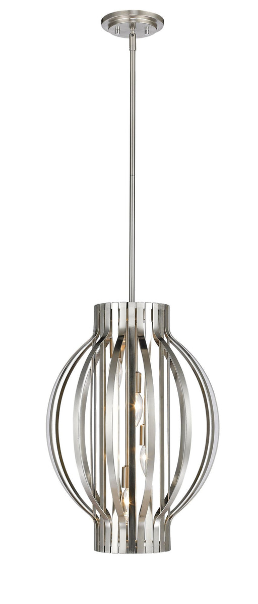 Moundou 4 Light 16" Pendant in Brushed Nickel
