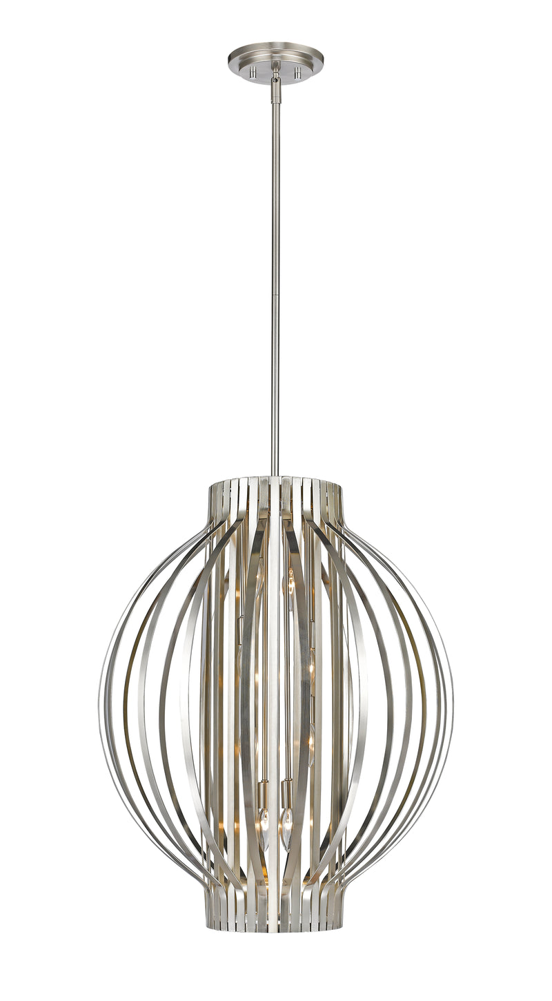 Moundou 8 Light 24" Pendant in Brushed Nickel
