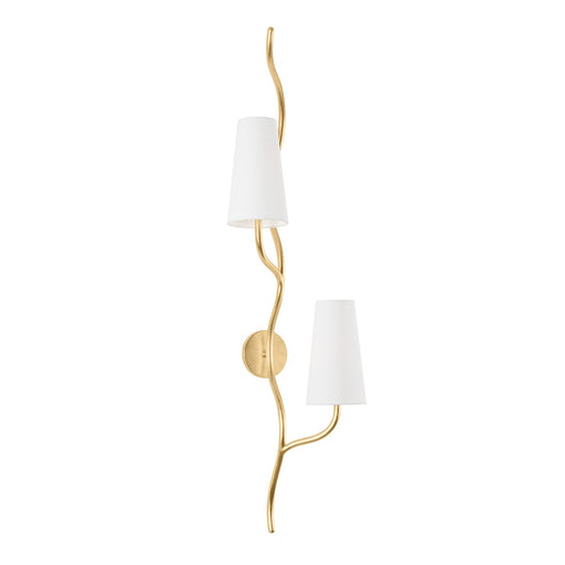 Cortona 2-Light Wall Sconce in Vintage Gold Leaf
