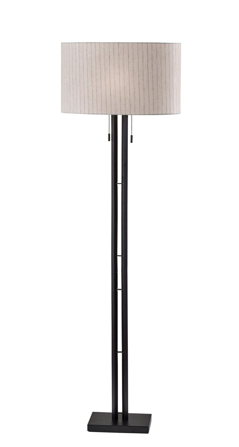 Foster 2-Light Floor Lamp in Black