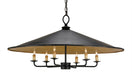 Brussels 6 Light Chandelier in French Black & Contemporary Gold