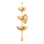 Aura 6-Light Wall Sconce in Vintage Gold Leaf