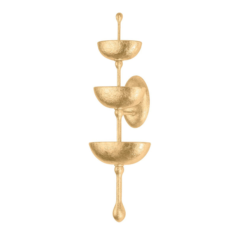 Aura 6-Light Wall Sconce in Vintage Gold Leaf