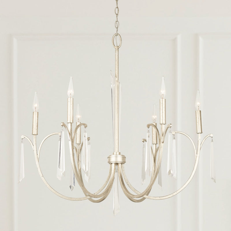 Gwyneth 6-Light Chandelier in Winter Gold