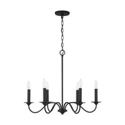 Vincent 6-Light 26" Chandelier in Black Iron