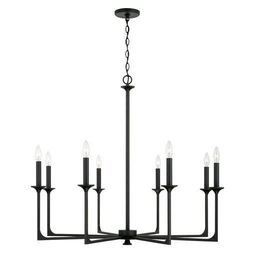 Clint 8-Light Chandelier in Black Iron