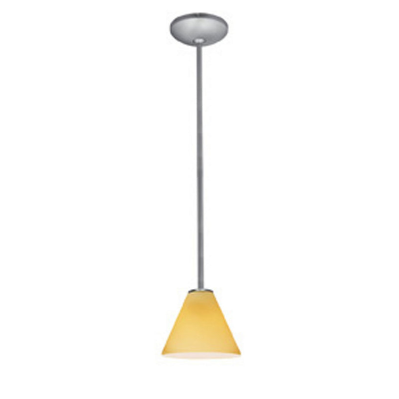 Martini Stem Mini Pendant in Brushed Steel