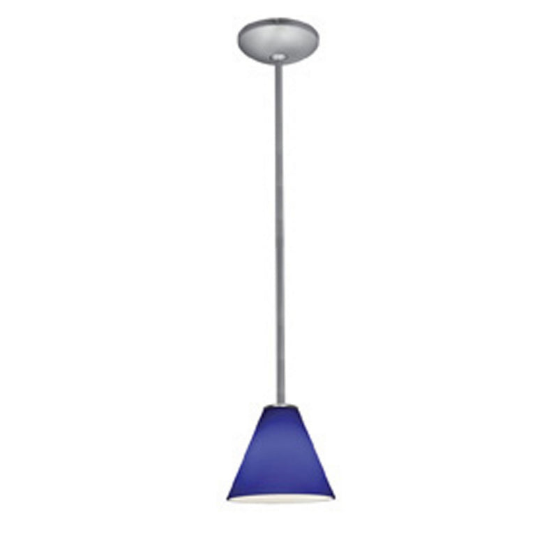 Martini Stem Mini Pendant in Brushed Steel