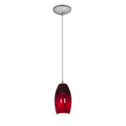 Merlot Cable Mini Pendant in Brushed Steel