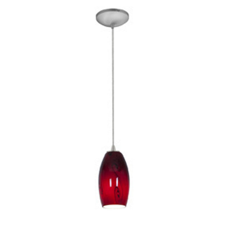Merlot Cable Mini Pendant in Brushed Steel