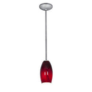 Merlot Stem Mini Pendant in Brushed Steel