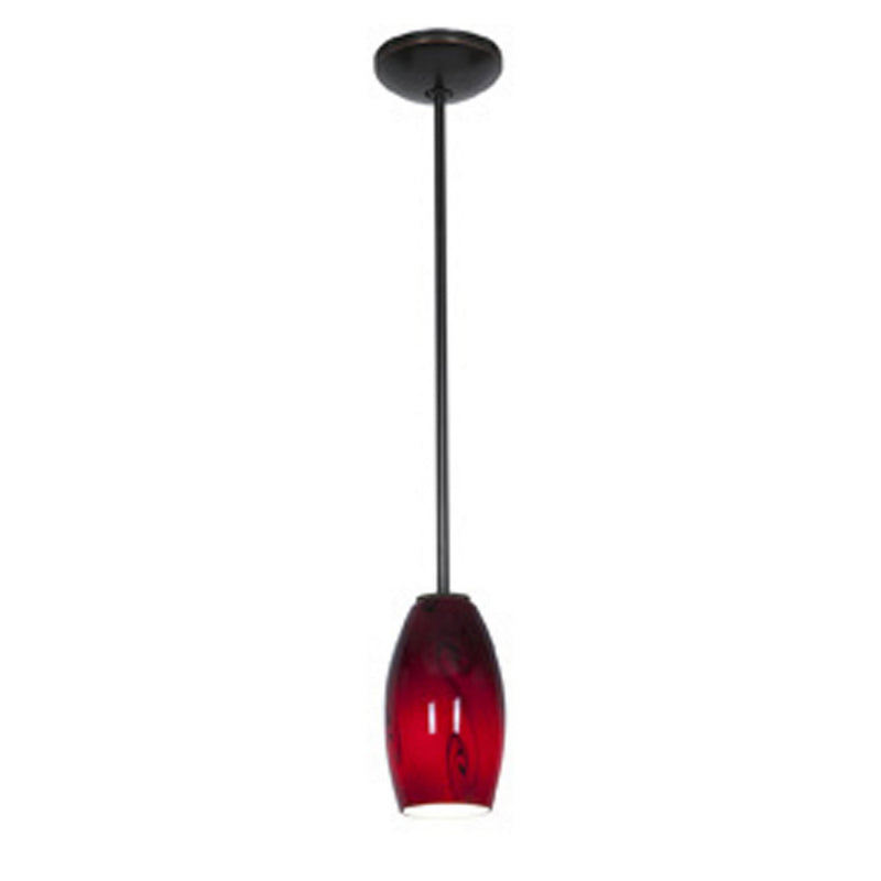 Merlot Stem Mini Pendant in Oil Rubbed Bronze