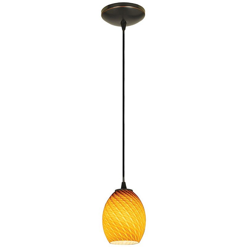 Brandy Firebird Cable Mini Pendant in Oil Rubbed Bronze