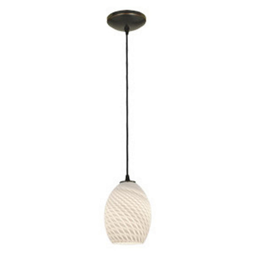 Brandy FireBird 1-Light Pendant in Oil Rubbed Bronze Finish