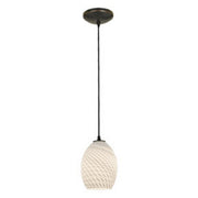 Brandy Firebird Cable Mini Pendant in Oil Rubbed Bronze