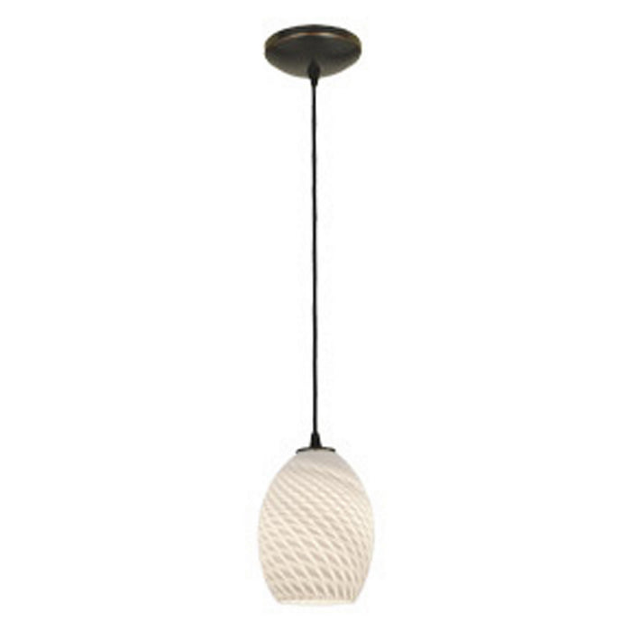 Brandy FireBird 1-Light Pendant in Oil Rubbed Bronze Finish