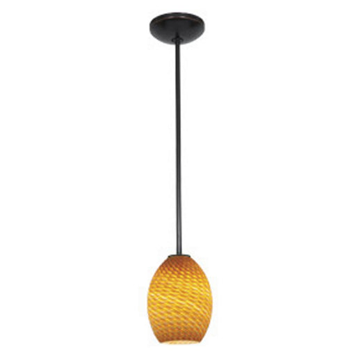 Brandy FireBird 1-Light Pendant in Oil Rubbed Bronze Finish
