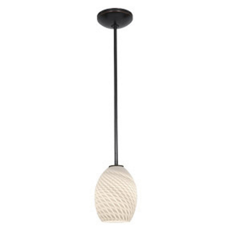 Brandy FireBird 1-Light Pendant in Oil Rubbed Bronze Finish