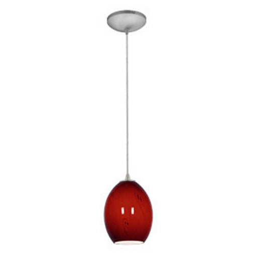 Brandy FireBird 1-Light Pendant in Brushed Steel Finish