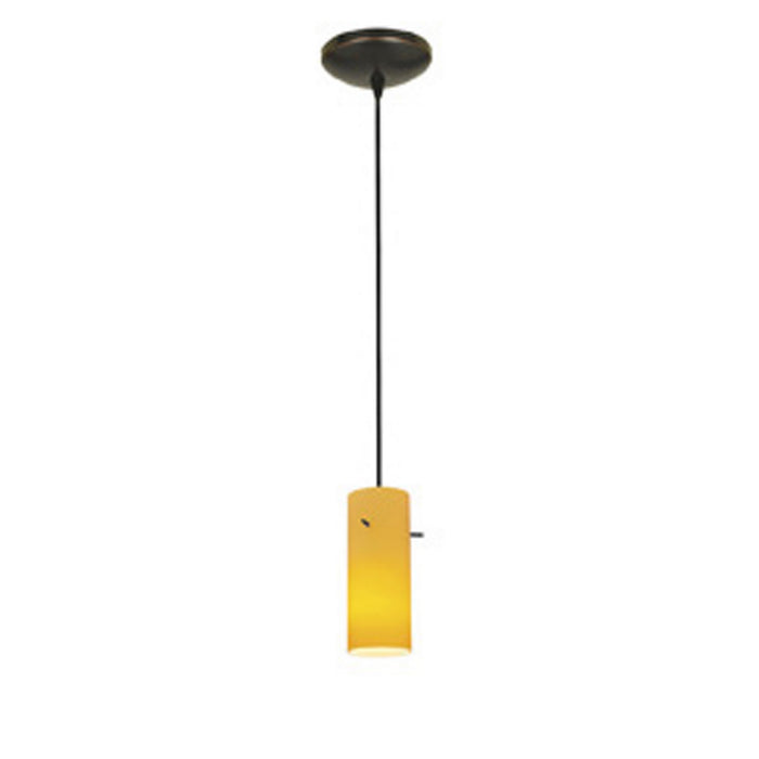 Cylinder 1-Light Pendant in Oil Rubbed Bronze Finish