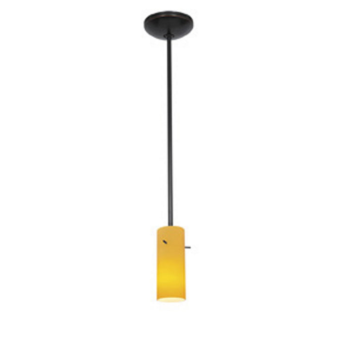 Cylinder 1-Light Pendant in Oil Rubbed Bronze Finish