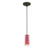 Glass'n Glass Cylinder 1-Light Pendant - Lamps Expo