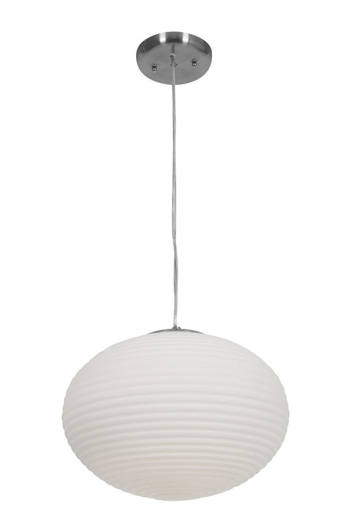 Callisto 2-Light Pendant in Brushed Steel