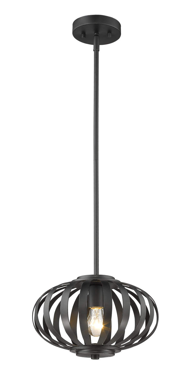 Moundou 1 Light 8" Pendant in Bronze