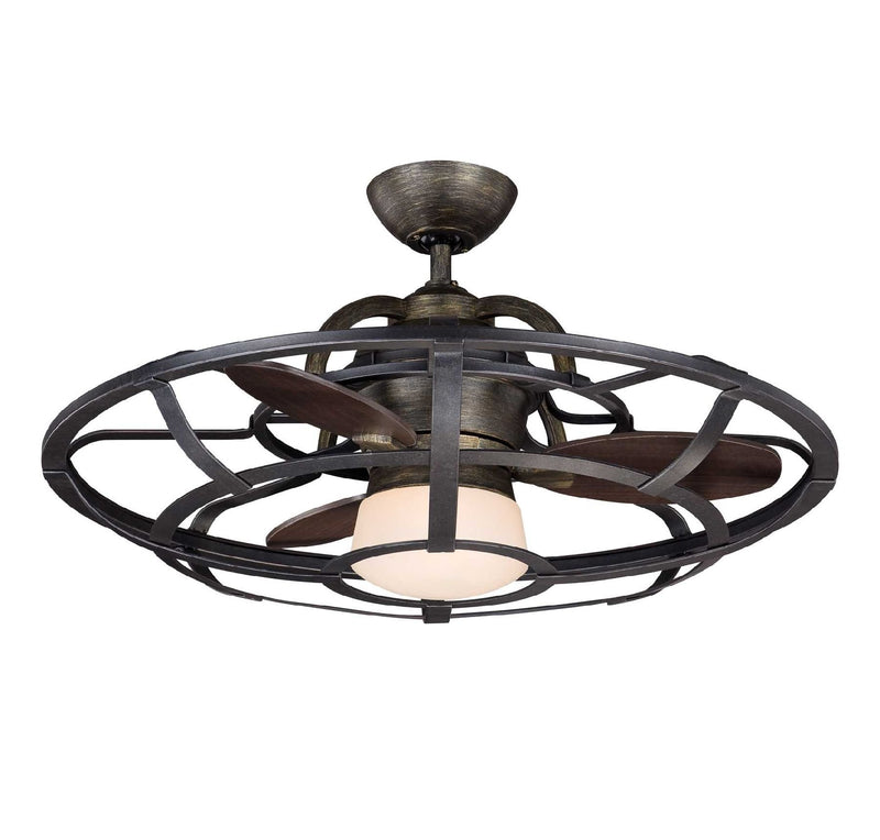 Alsace 1-Light Fan D'lier in Reclaimed Wood - Lamps Expo