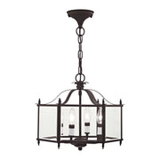 Livingston 4-Light Convertible Chandelier / Semi-Flush Mount in Bronze