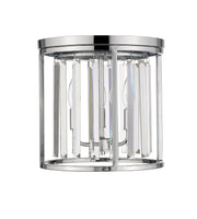 Monarch 3 Light 12" Flush Mount in Chrome