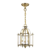 Livingston 3-Light Convertible Chandelier / Semi-Flush Mount in Antique Brass