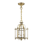 Livingston 3-Light Convertible Chandelier / Semi-Flush Mount in Antique Brass