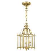 Livingston 3-Light Convertible Chandelier / Semi-Flush Mount in Polished Brass