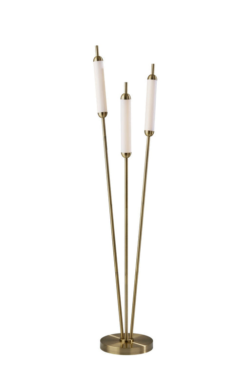 Pierce 3-Light LED Tree Floor Lamp in Antique Brass