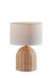 Bali 18.25" Table Lamp in Light Rattan