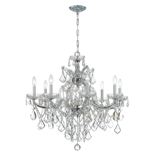 Maria Theresa 9 Light 28" Chandelier in Polished Chrome