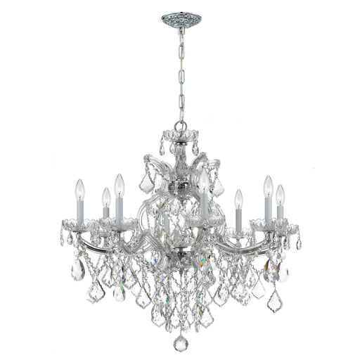 Maria Theresa 9 Light 28" Chandelier in Polished Chrome