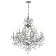 Maria Theresa 13 Light 28" Chandelier in Polished Chrome