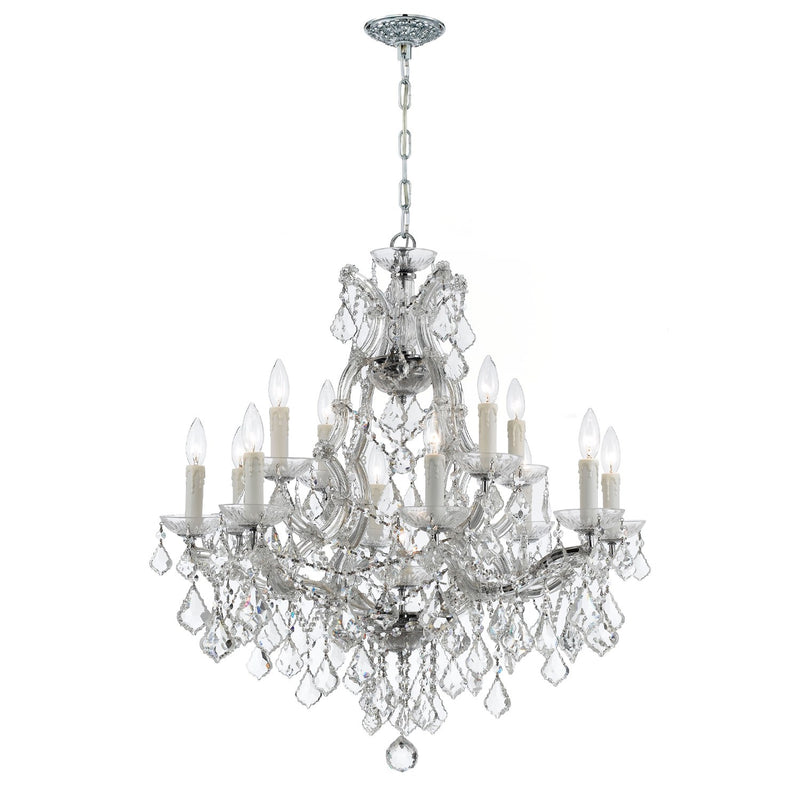 Maria Theresa 13 Light 28" Chandelier in Polished Chrome