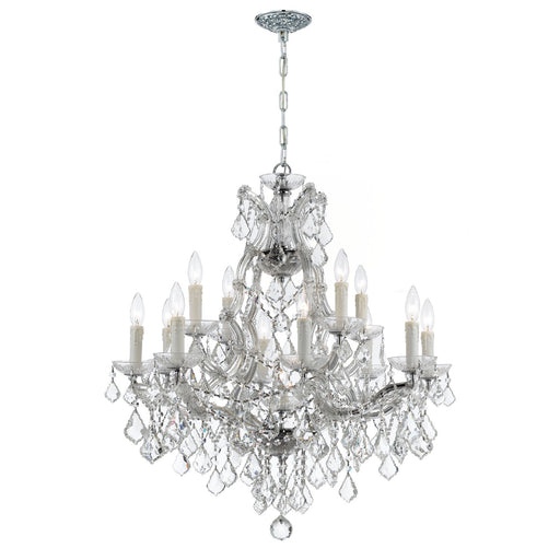 Maria Theresa 13 Light 28" Chandelier in Polished Chrome
