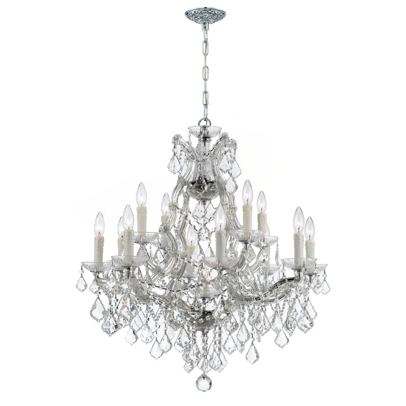 Maria Theresa 13 Light 28" Chandelier in Polished Chrome